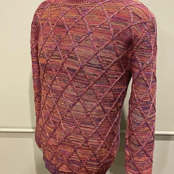 Lavane sweater crewneck knit rust diamond regular fit - Picture 2 of 3